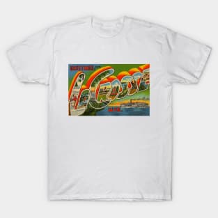 Greetings from LaCrosse, Wisconsin - Vintage Large Letter Postcard T-Shirt